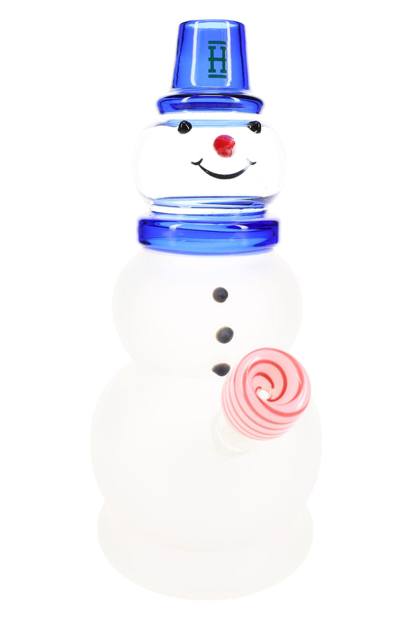Hemper 10-inch Snowman XL glass bong with frosted body